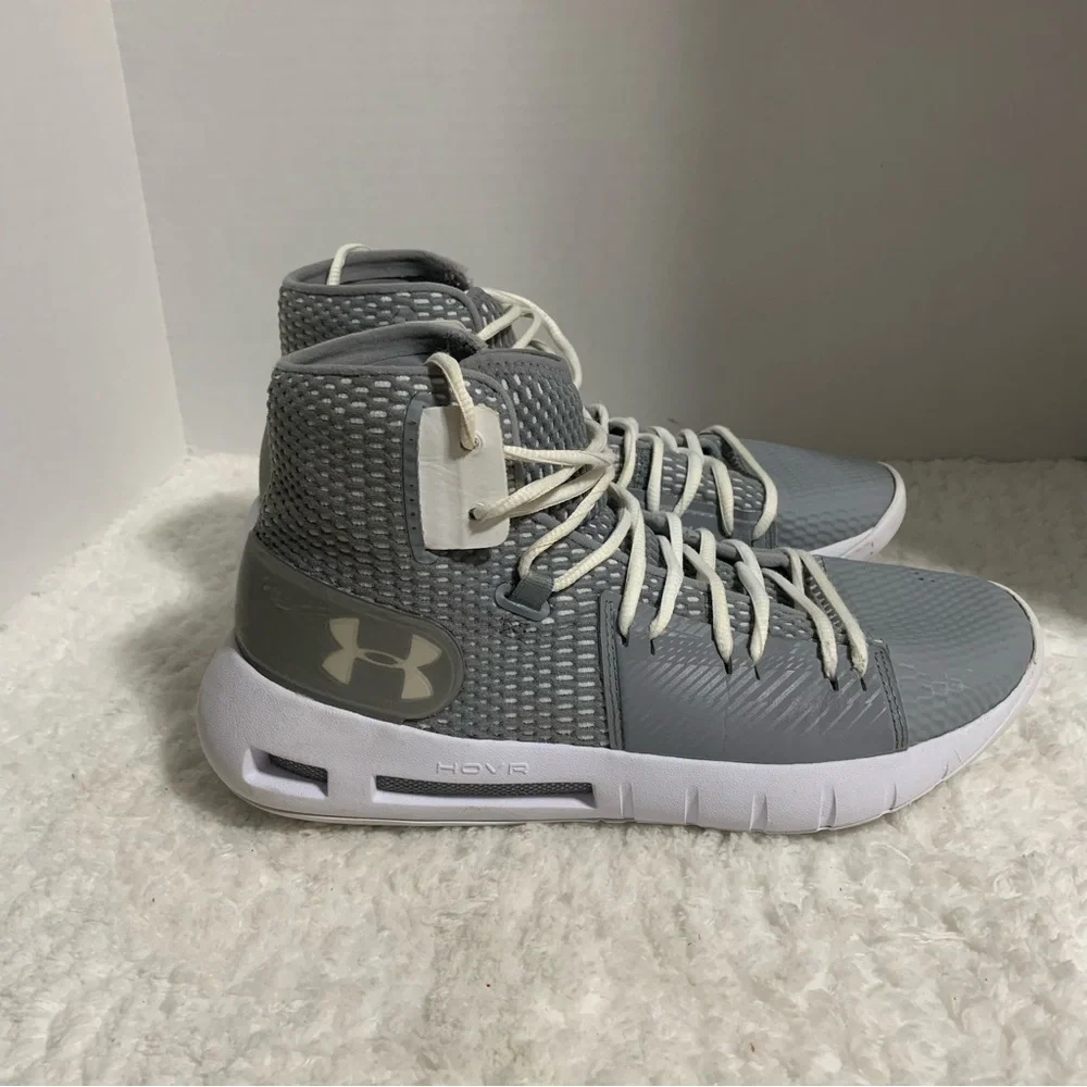 Under Armour Men's Hovr Havoc Basketball Shoes‎ Size 7.5 Steel/White 3020617-102